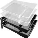 Great Andrew 4 Pack Paint Tray Liners 9 Inch, 2 PC Sturdy Plastic Tray with 2 PCS Disposable Paint Tray Liners, Paint Roller Trays, Paint Pan Liners for DIY Painting Projects, Walls, Furniture