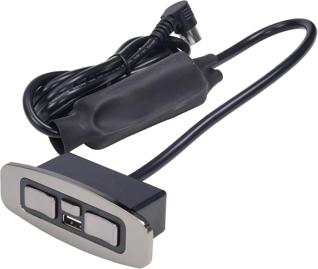 Okin 5 Button Recliner Replacement Parts, Hand Control Handset 5 Pin Plug with USB, Lift Chair Control Replacement for Power Recliner Chair, Electric Recliner, Sofa Reclinable, Left Side