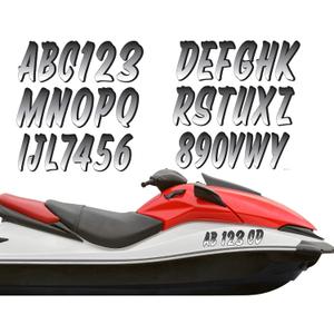 30 Pcs 5 Sets Boat Registration Numbers 0 to 9 and Name Decal Letters A to Z Waterproof Marine Boat Registration Numbers Custom Vinyl Stickers for Yachts Personal Watercraft(Black)