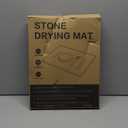 Large Stone Dish Drying Mat for Kitchen Counter, 2 PCS Quick Dry Stone Mats, Foldable Water Absorbing Diatomaceous Earth Drying Dishes Pad for Countertop Bottle Utensil Cup(Yellow White 24"x16"&8"x4")