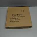 Berglander White Plastic Plates Set of 12 Pieces 10", Reusable and Unbreakable Flat Dinner Plates, Salad Plates, Pasta Bowls, Dishes Set Easy to Carry for Home, Garden, Picnic, Camping, Outdoor