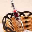 Lanxivi Majohn Q1 Mini Fountain Pen Medium Nib Transparent Eyedropper Filling, Short Resin Pocket Pen Large Capacity