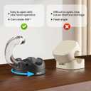 3 x 8-Pack Magnetic Cable Clips Cord Organizer, 360 Swivel Cable Holder with 8mm Slot for Phone Charging Cord, HDMI, USB, Strong Adhesive for Desk, Nightstand, Wall, No-Residue Removal
