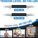 Twister Arm Trainer, Adjustable Chest Workout Equipment 40-130lb, Arm Trainer with 4 Spring, Chest Exerciser for Men, Detachable Power Bar Fitness Machine for Chest Clip Muscle