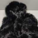 Lisa Colly Women's Winter Parka Coat Overcoat Long Sleeve Faux Fur Coat Jacket (Black, XL)