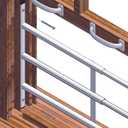 Segal S 4752 Fixed Window Guard Adjustable Child Safety Window Guard Prevents Accidental Falls, Tamper-Resistant Screws Included, Non-Egress, White, 23-1/2 to 38 In. W x 15-1/4 In. H (Single Pack)