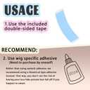 Fake Private Hair, Invisible Realistic Bikini Body Hair, Handmade full Lace Fake chest hair mustache for Men and Women (Wine Red)