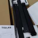 TIQLAB Standing Desk with Two Drawers, Stand Up Standing Desk Adjustable Height, Electric Sit Stand Table with Storage Shelf and Splice Board, 48 * 24 inch, Black