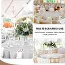 Fitable 6 Pack White Round Tablecloths - 120 Inches in Diameter - Stain Resistant and Washable Table Clothes, Polyester Fabric Table Covers for Wedding, Party, Banquet, Formal Events
