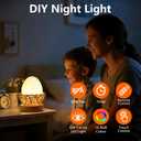 Egg Night Light for Kids,Rechargeable Bedside Lamp Remote & Touch Control Portable Nursery Night Light with 16 Colors Changing Mode for Baby Kids Nursery Bedroom Camping, Easter Christmas Themed Gifts