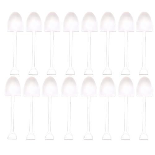 White Novelty Mini Shovel Shape Spoons Cute Dessert Spoons 80 Pcs