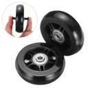 uxcell Set of 1 Luggage Wheels Replacement 69 x 19 mm/2.7" x 0.7" Rubber Swivel Caster Bearing Wheels Repair Kits for Suitcase Inline Outdoor Skate,Black