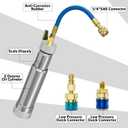 HTOMT AC Oil Injector Kit, A/C Dye Oil Injector with R1234YF Low Side Quick Coupler and QC12 Quick Coupler, for R1234YF R134A R22 R12 Refrigerant System
