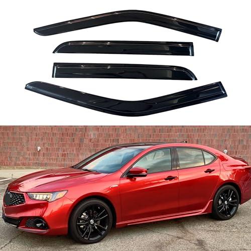 IG Window Visors Fit for 2015-2020 Acura TLX, Out-Channel Rain Guards Vent Wind Deflectors 4PC, Car Accessories for 15-20 Acura TLX