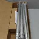 1 Diameter Silver Curtain Rods for Windows, 2 Pack 30-120 Inch Heavy Duty Window Rods, Long Adjustable Curtain Rod, Fits Most Standard Windows, Suitable for Bedroom, Living Room, Farmhouse