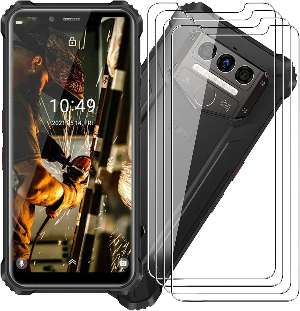 [4-Piece] for Oukitel WP9 (5.86") Screen Protector,HHUAN 9H Hardness Anti-Scratch Tempered Glass Screen Protector,No Bubbles Tempered Glass Protective Film for Oukitel WP9