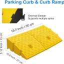 2Pack Curb Ramp, Portable Lightweight Heavy Duty Plastic Driveway Curb Ramps for Low Cars,Motorcycle Ramp,Curb Ramps (5.12 inch High)