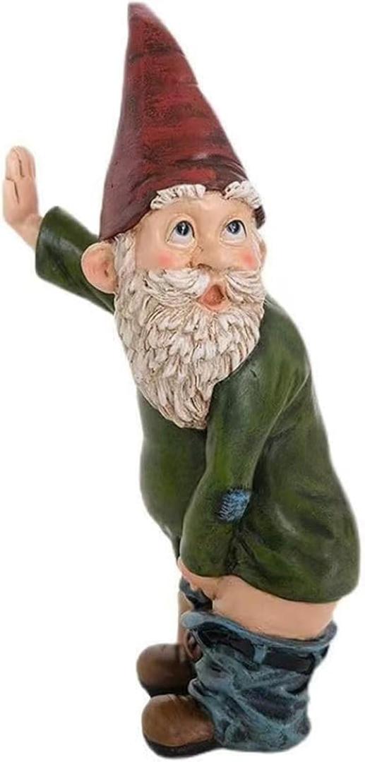 Funny Garden Gnomes Statues Decorations, Funcky Gift Ornaments Decor Gnomes Figurines Garden Summer Lawn Decor Birthday Gifts for Women Mom Grandma 5.9 Inch