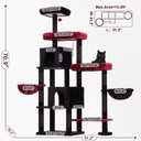 Hey-brother Cat Tree Tower with Stable Extended Base, 3 Platforms, MPJ038BR