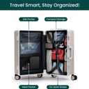 Nobl Travel Zipperless Check in Suitcase - Aluminum Frame, TSA Locks, Beige, Large