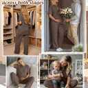 JoyMotion Women Maternity Lounge Set, Coffee, Small (Brown, S)