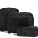 BAGAIL 3 Set Compression Packing Cubes Travel Accessories Expandable Packing Organizers Black