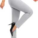 Rammus Womens High Waist Dress Pants with Pockets Business Casual Work Pants for Women Stretchy Skinny Slacks for Office (Gray, XL)