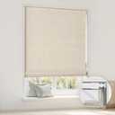LazBlinds No Tools No Drill Cordless Roman Shades for Windows, Blackout Thermal Insulated UV Blocking Window Blinds, Room Darkening Fabric Blinds for Indoor Windows, 27'' W x 48'' H, Beige