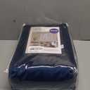 MIULEE Navy Blue Velvet Curtains 96 inches Long, Pinch Pleated Blackout Drapes with Hooks, Thermal Insulated Pinch Pleat Panels for Bedroom Living Room, 2 Panels