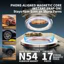 Upgraded 2-in-1 Vacuum Magnetic Suction Cup Phone Mount for Car Dashboard Windshield,Magnet and Clamping in one Reinforced Foldable Magnetic Phone Holder for Car Repair/Gym/Mirror Mount