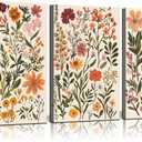 Framed Colorful Wildflower Canvas Wall Art Boho Floral Wall Decor Pictures Watercolor Flower posters Prints Botanical Artwork for Living Room Bedroom Bathroom Home Decorations (16inx24in canvas)