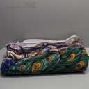 Living Room Rug 5x7 Rug Machine Washable Floral Peacock Area Rug Non Slip Floral Animal Vintage Low Pile Large Rug for Living Room, Bedroom, Farmhouse, Dining Room, Kids Playroom (Cobalt blue)