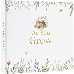 Keepsake Baby Memory Book - First 5 Year Journal - Gender Neutral Gift - Scrapbook or Photo Album for New Parents - Records Every Milestone from Birth to Age 5