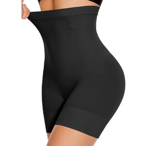 YADIFEN High Waisted Shapewear Women Girdles Shorts Shapewear Under Dress (Black, Large)