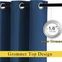 NICETOWN Window Drapes Long Curtains - (52 inches Wide x 108 inches Long, Moroccan Blue, 2 Pieces) Living Room Panels Grommet Top Window Treatment for Hall & Guest Room