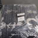 Area Rug 8x10 Gray Large Living Room, Machine Washable Rug, Stain Resistant Soft Thin Carpet, Boho Vintage Home Decor, Indoor Non-Slip Rugs, for Bedroom, Office, Farmhouse, Dining, Dorm (Grey)