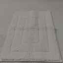 Bathroom Rug, Super Absorbent Microfiber Bath Mat, Extra Soft Non Slip Washable Bath Rugs for Bathroom Floor, Shower Room, Sink, 24"x16", White