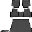 Wayhigh Floor Mats & Cargo Liner for Toyota RAV4 Hybrid 2019-2024 2025(Only Hybrid) All Weather TPE Car Mats Waterproof Heavy Duty Floor Liners Custom Fit for RAV4 Accessories- Black