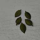 5PCS Handmade Embroidery green leaves Hair Clips, Vintage Leaf Plant Style Duckbill Hairpins, Headwear Accessories DIY Plant Hairpins for Home School Party Christmas Ornaments (Green)