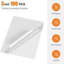 Bonsaii Laminating Sheets, 100 PCS 3mil Thermal Laminating Pouches, 9 x 11.5 inches, Letter Size, Clear and Durable, Suitable for Multiple Fields of Use-LP100