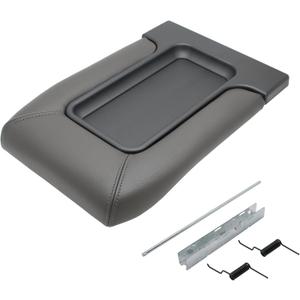 NHILES Center Console Lid Replacement Kit for 1999 2000 2001 2002 2003 2004 2005 2006 2007 Silverado/Avalanche/Suburban/Sierra/Yukon Replaces Number 19127364, 19127365, 19127366 (Dark Gray)