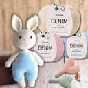 Denim 55% Cotton,45% Poliacrylic, 4 Skeins Total 200gr (7,055 oz),640m (699 yds),Soft & Smooth Yarn Sport Fine(2) for Crocheting, Knitting, Amigurumi, Baby Blankets, Baby Garments 99968