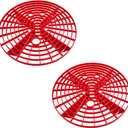 2 PCS Car Wash Bucket Insert, Trap Dirt for Car Wash and Detail Kit, Dustproof Insert for Washing Truck SUV, Auto Wash Filter Fits 12 Inch Diameter Bucket, Car Accessories (Red)