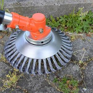 WINDFIRE 6" Rotary Weed Wheel Brush Replacement Head, Knotted Wire Grass Trimmer Cutter Wheel, Grass Cutter Trimmer Wheel Fits Straight Shaft Trimmers for Cutting Grass, Rust Removal, Deburring