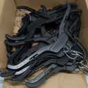 HangOn Shirt Hangers Recycled Plastic with Notches, Black, 17 Inch Pack of 25