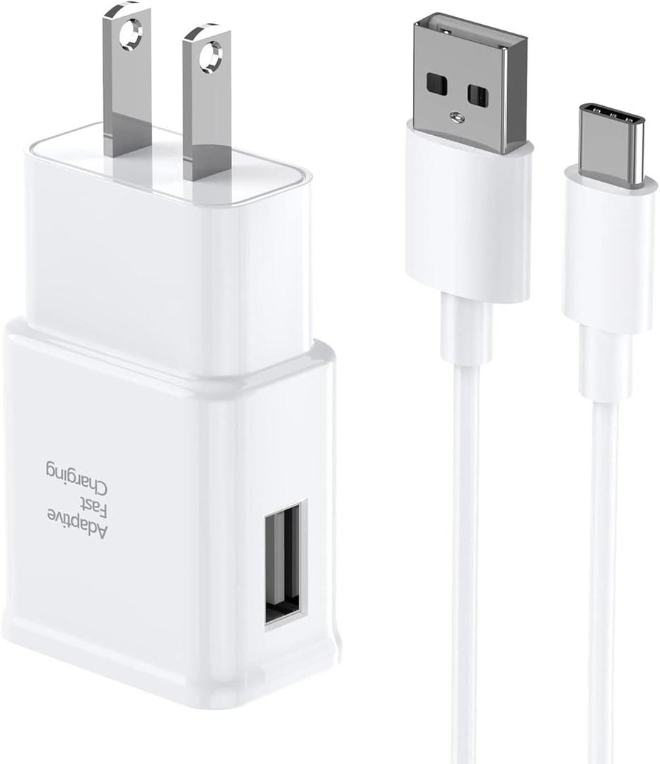 For Samsung Fast Charging Cord 6FT Type C Charger USB Wall Charger Block Samsung Fast Charger for Galaxy S9 S10 S10+ S20 S21 S22 S23 S24 S25 Plus/Ultra/FE,A55/A54/A56/A16/A15/A14/A25/A35,Note 20/10/9