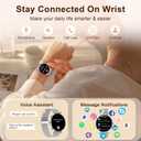 Smart Watches for Women, 1.27" HD Smart Watch for Android Phones & iPhones, Smartwatch Answer/Make Calls, Fitness Tracker with Heart Rate/Sleep/SpO2 Monitor, 110+ Sport Modes, 3 Bands (Silver)