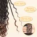 10 Inch 8 Packs Senegalese Twist Crochet Hair with Curls Pre-Looped Boho Goddess Twist Braids for Black Women Bohemian Crochet Braiding Hair Ombre Brown T30#