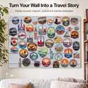 2 Pack Magnet Board for Souvenir Travel Magnets, White Wood Grain, 16 x 24 inches