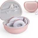 Case for Beats Solo3 /Solo 4 On-Ear Headphones, Portable Travel Hard Shell Storage Bag (Rose Gold)